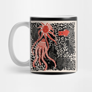 Underwater Lino Cut Mug